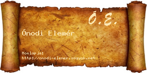 Ónodi Elemér névjegykártya