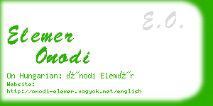 elemer onodi business card